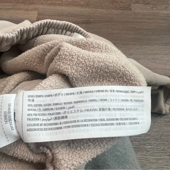 Abercrombie & Fitch Cream Joggers Size Small Lounge Casual Cozy Sweatpants - Picture 8 of 10